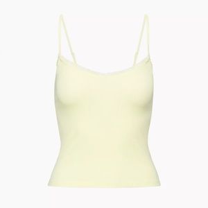ARITZIA — WILFRED PIXIE TANK TOP, COLOR WHIPPED BUTTER PASTEL YELLOW, SIZE L